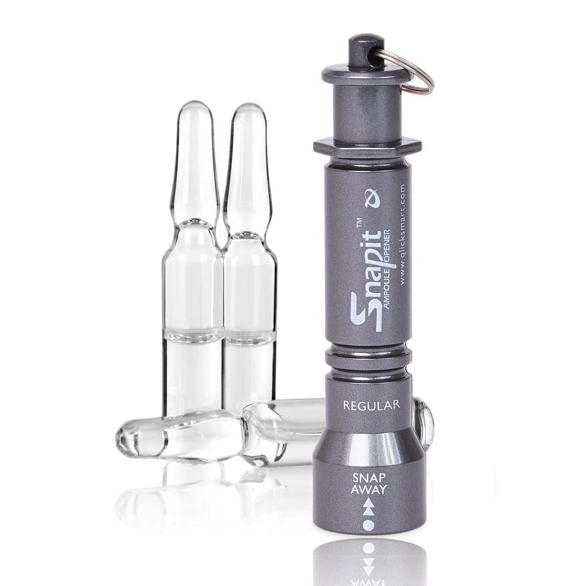 SNAPIT Apri fiale in diversi colori (per flaconcino di vetro, per la sicurezza del personale), Grey (1-15ml, plastic), 1