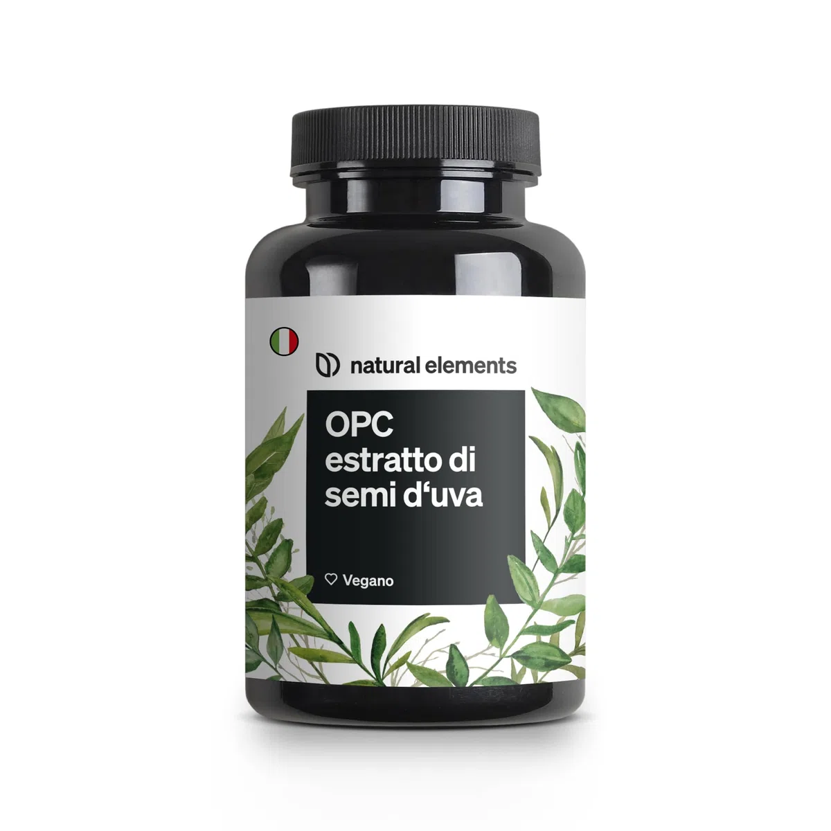 Integratore OPC – Estratto di semi d’uva OPC – 240 capsule per 8 mesi – natural elements – OPC testato in laboratorio da uva europea