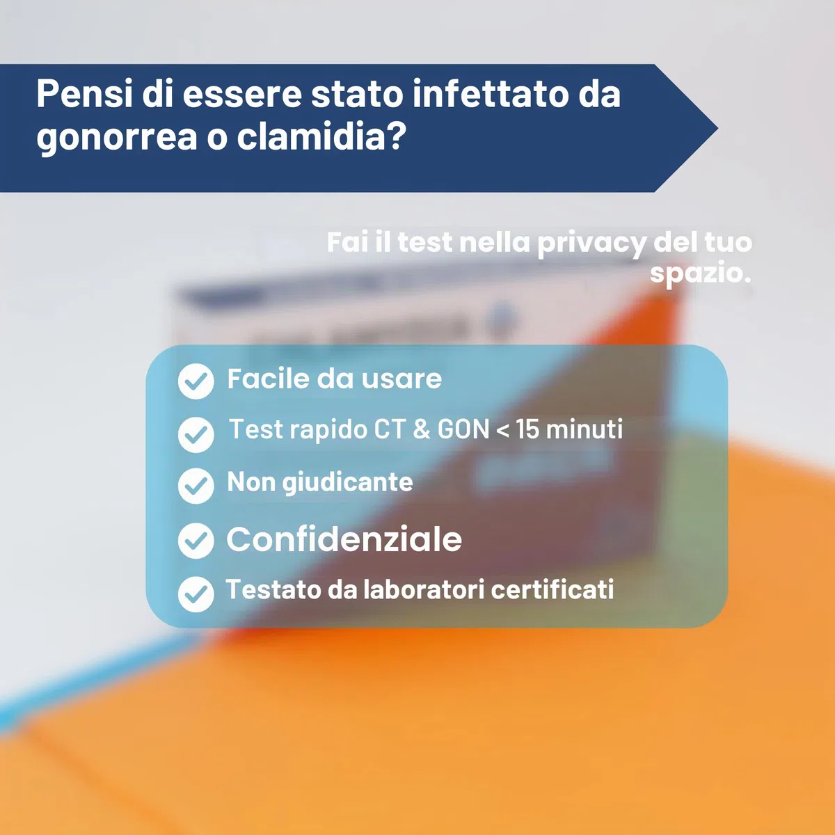 Confezione kit di autotest rapido per clamidia e gonorrea | per uomini e donne | anonimo - sicuro - veloce | facile da usare | premiato con precisione del 99%