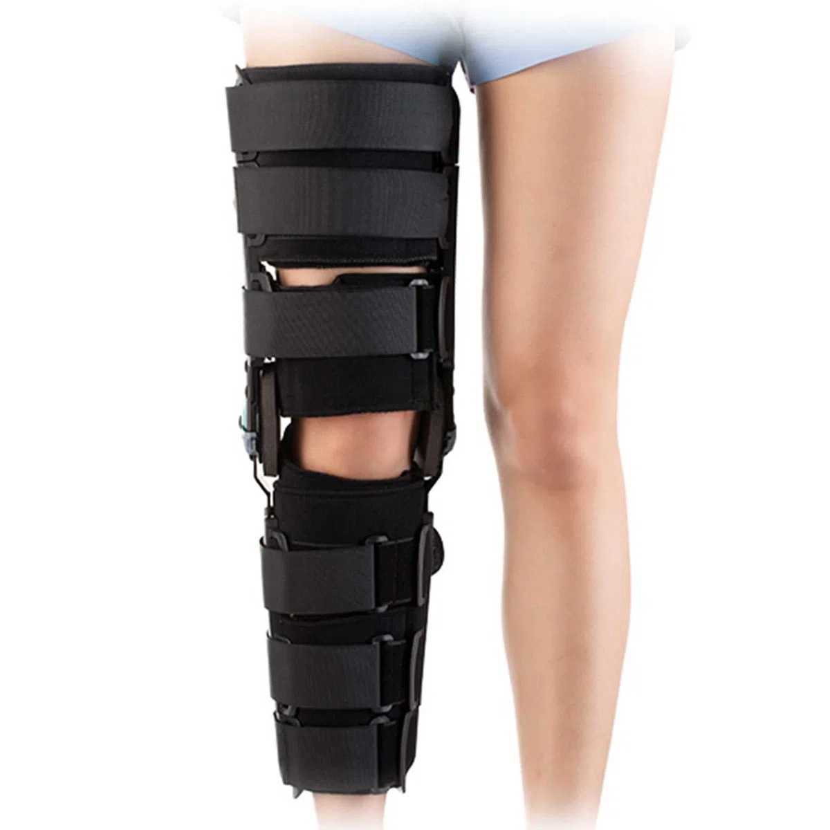 Tutore per ginocchio Immobilizzatore del ginocchio Ginocchiera incernierata Rom Stabilizzatore della gamba di recupero post operatorio per Acl, Mcl e Pcl Angolo di lesione La lunghezza della circonfe