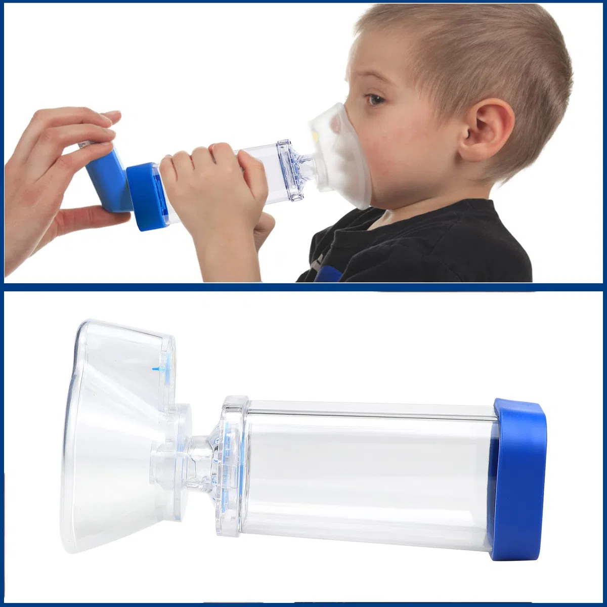 AeroChamber Plus Flow-Vu antistatico Include maschera Aero Spacer con cappuccio per bambino adulto (Child)