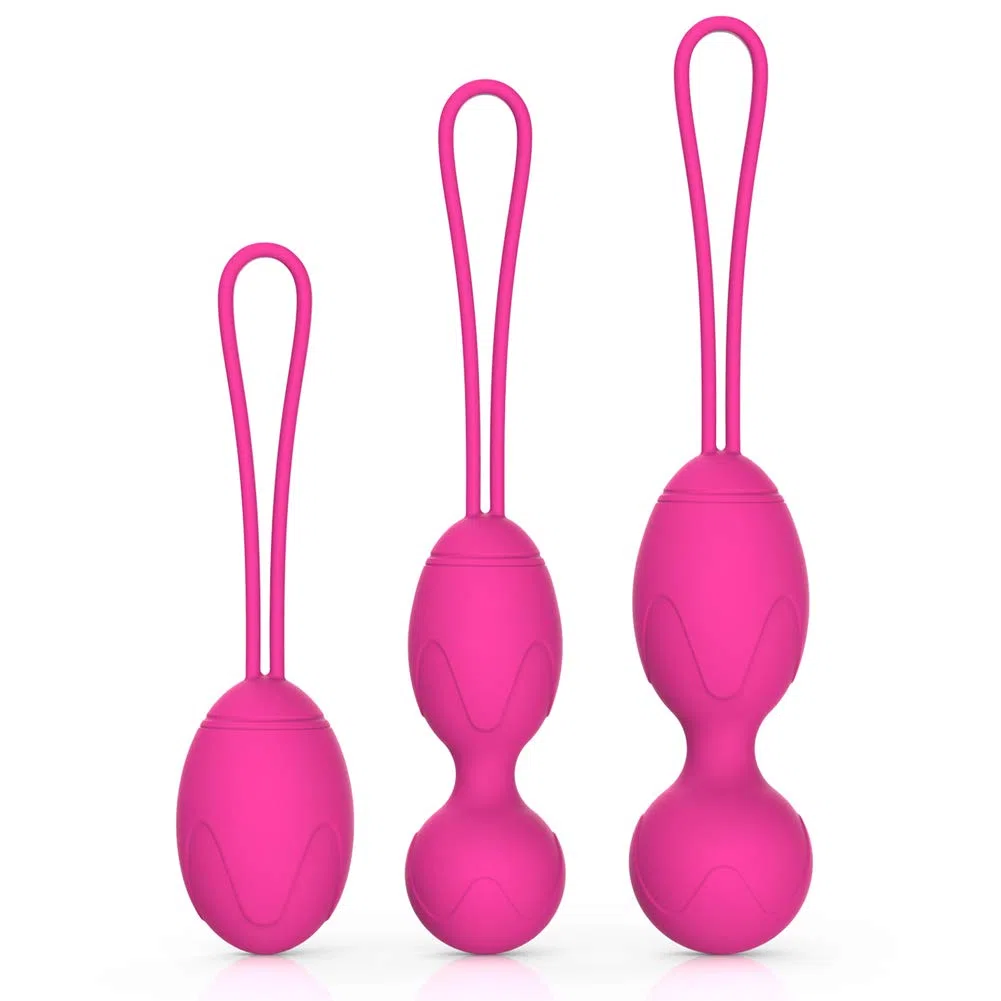 Palline Per il Pavimento Pelvico Set - Perfetto per rassodare il muscolo pelvico e prevenire l'incontinenza - Set di 3 sfere Kegel in silicone alta qualità
