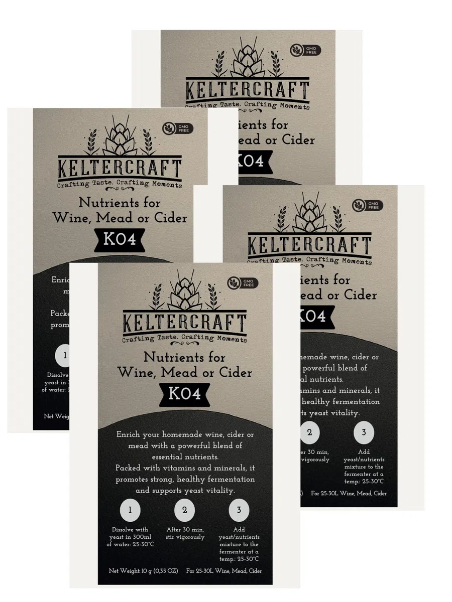 Sale nutriente per lievito Keltercraft K04 [40 g: per 100 litri di vino/idromele/sidro] Sale per fermentazione, lievito alimentare DAP con vitamine, sale nutriente per la fermentazione