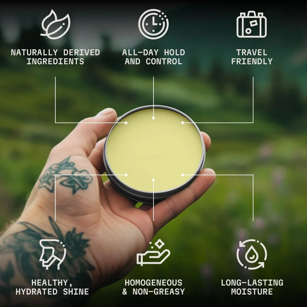 Striking Viking Balsamo per barba da uomo, Beard Balm – Balsamo per barba Leave-in con burro di karitè, tea tree, argan e olio di jojoba (60 ml (Pack of 2), Vaniglia)