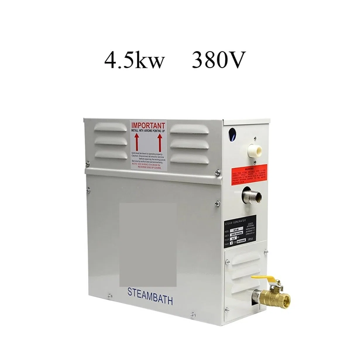 Generatore di Vapore, Macchina per Sauna Domestica, generatore di Vapore Portatile, generatore di Vapore per Bagno Domestico, Macchina per Vapore Umido (4,5 kW)