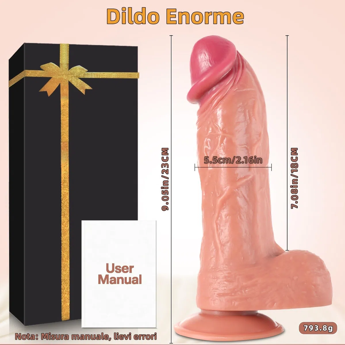 Dildo Realistico Pene Finto per Donne Sexytoysys Donna Coppia Dildo Anale 23cm Sex Toys Fallo Gigante Pene Realistico xxl Grosso Giochi Erotici per Adulti Sexy Sexytoys Uomo