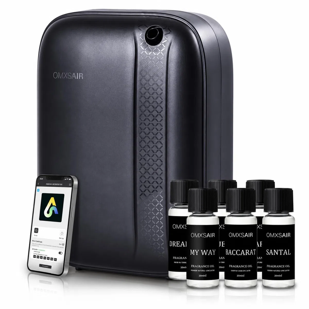 Diffusore di oli essenziali senz'acqua per hotel, include olio profumato Top6, 400 ml/2000 mq, diffusore di profumo per aromaterapia, diffusori di olio per camera da letto, grande stanza, spa, ufficio