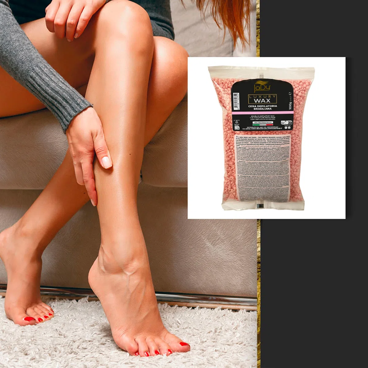 JaDy Cera Brasiliana Titanio Rosa 1KG - Perle di Cera Depilatoria Professionale Senza Strisce, Ceretta Brasiliana a Caldo per Scaldacera, Viso Corpo Gambe Inguine Ascelle, Made in Italy