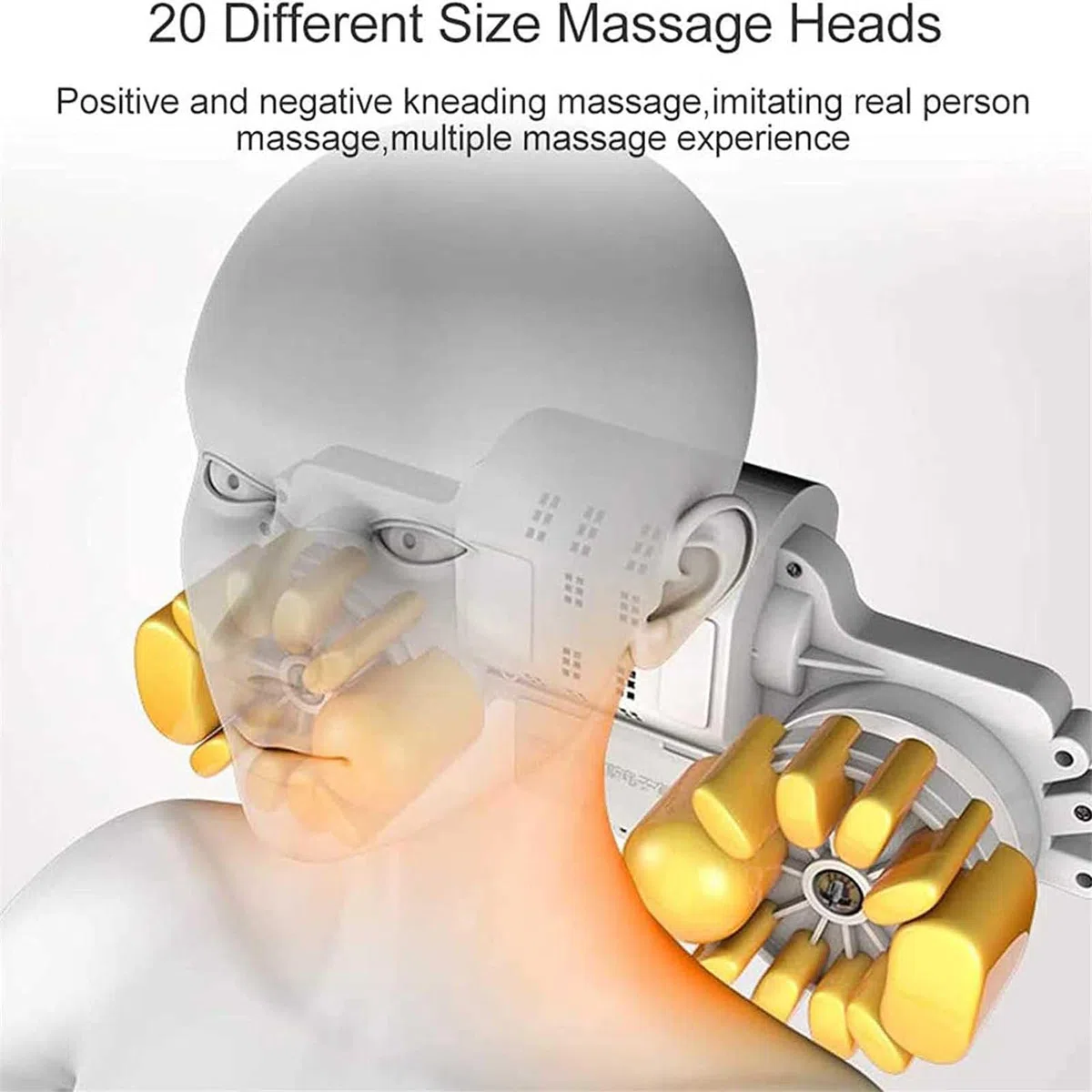 Materassino per massaggio completo del corpo, massaggiatore per la schiena con cuscinetto termico, cuscino per massaggio al collo, 10 cuscinetti vibranti 3 per il sollievo della schiena, massaggi