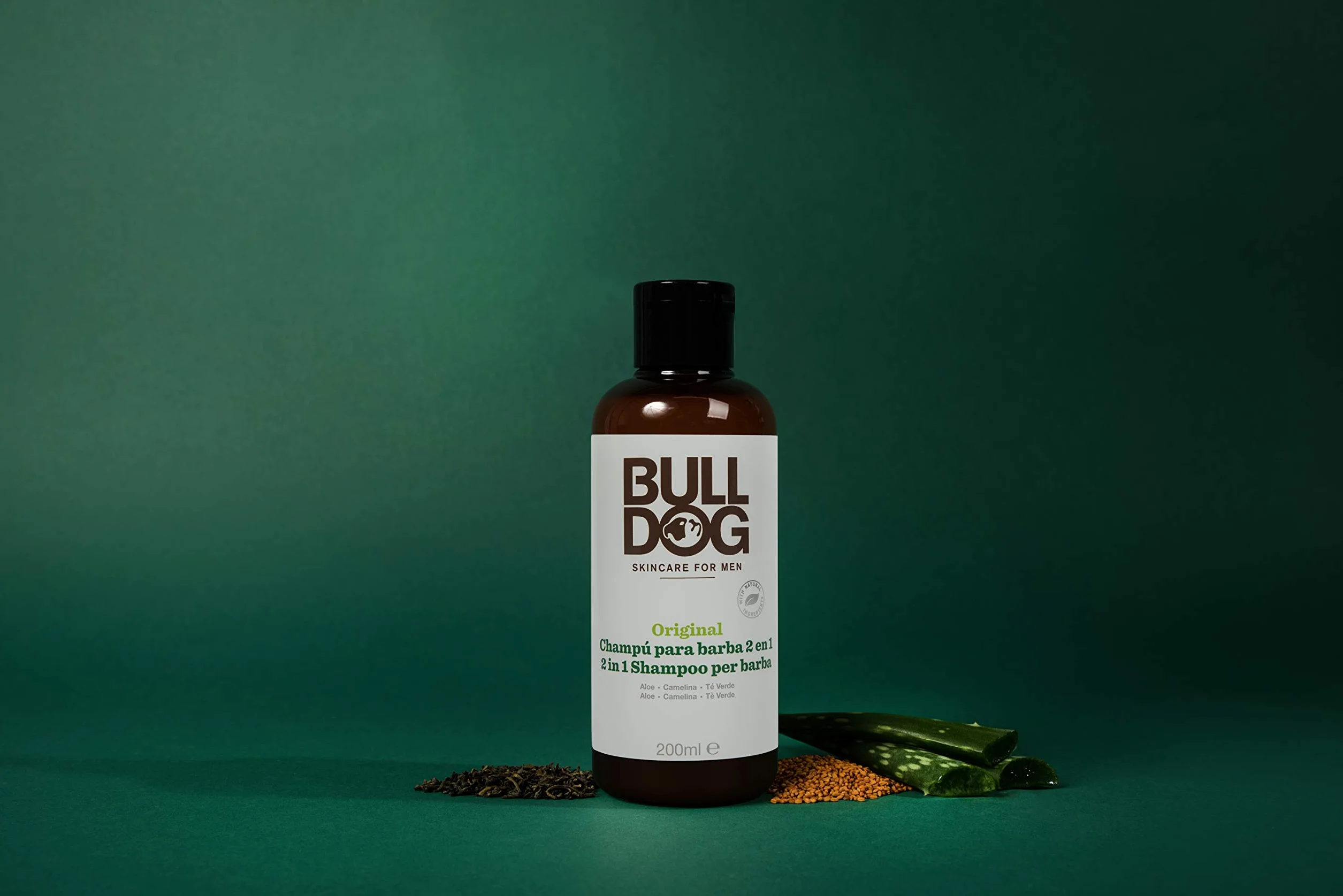 BULLDOG - Confezione da 3 shampoo e balsamo barba, 3 x 200 ml