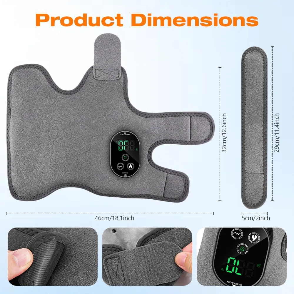 Massaggiatore Elettrico Per Piedi, Massaggiatore Per Piedi, 3 In 1 Massaggiatore per Caviglie con 3 Modalità e 5 Livelli di Calore, Portatile Foot Massager per Massaggio e Sollievo Disagio