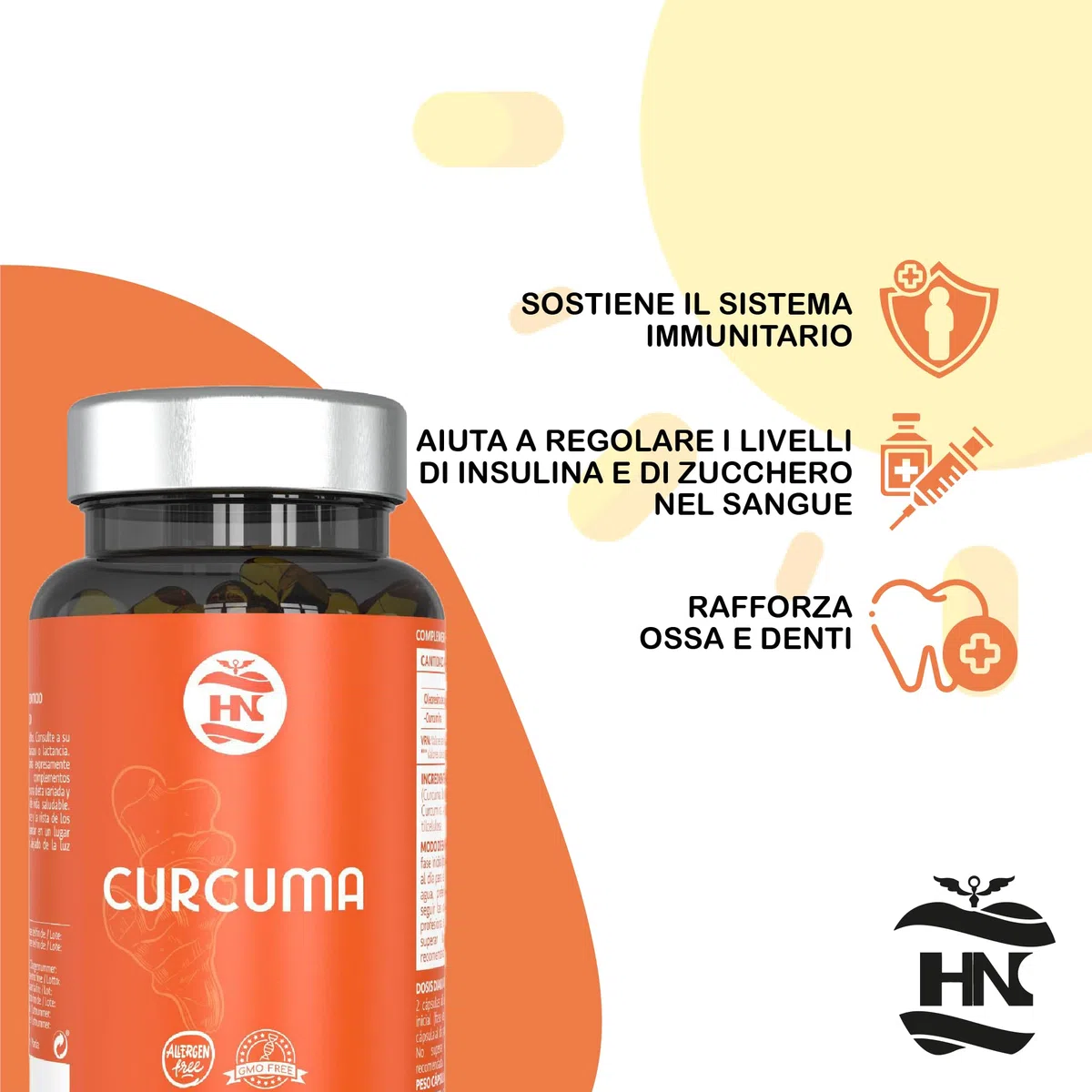 Curcuma Integratore 575 mg – 90 Capsule | Capsula di curcuma liquida ad alto assorbimento micellare | Turmeric capsules naturali per articolazioni e benessere quotidiano – senza additivi