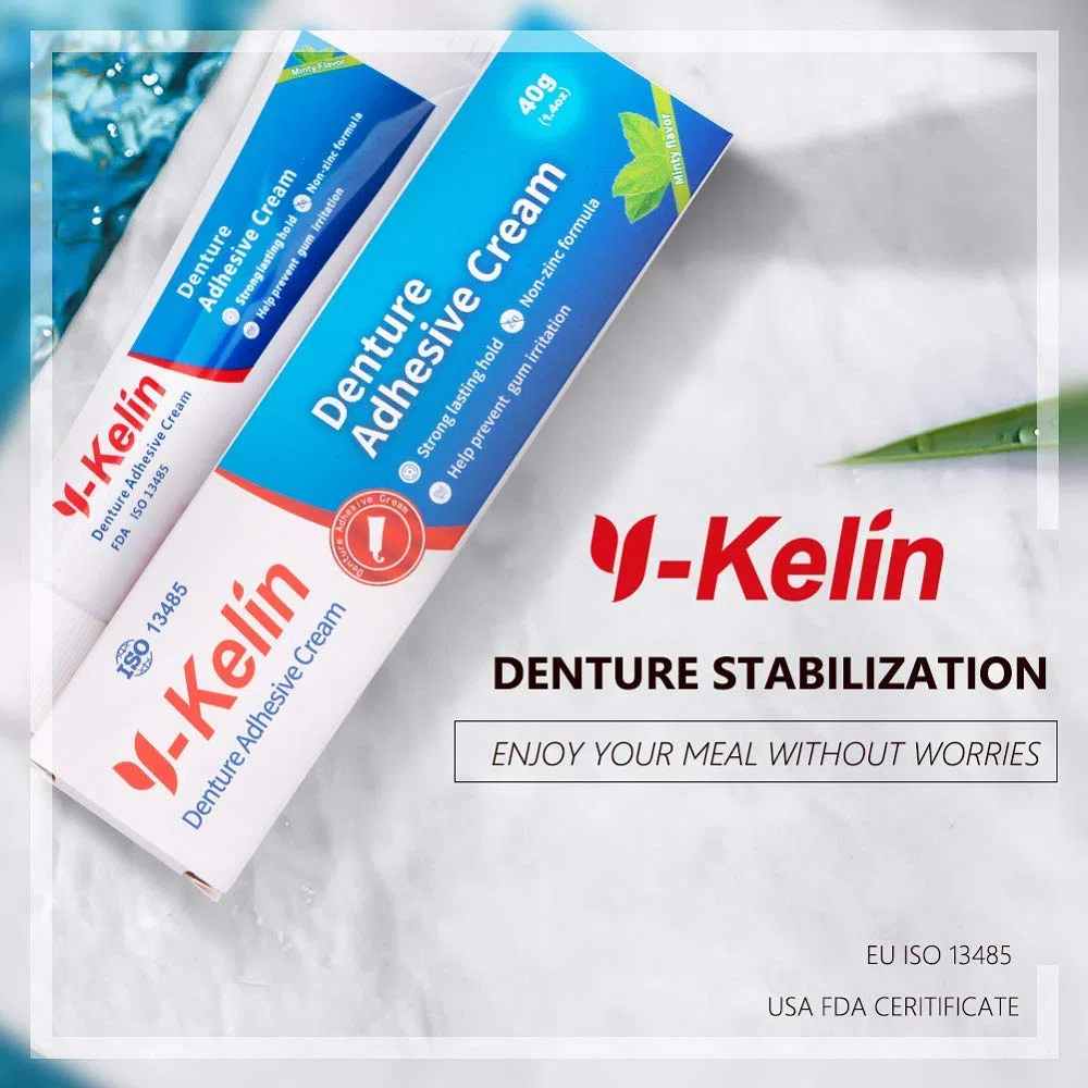 Y-Kelin crema adesiva per protesi Senza Zinco 40g (4 pacchi)