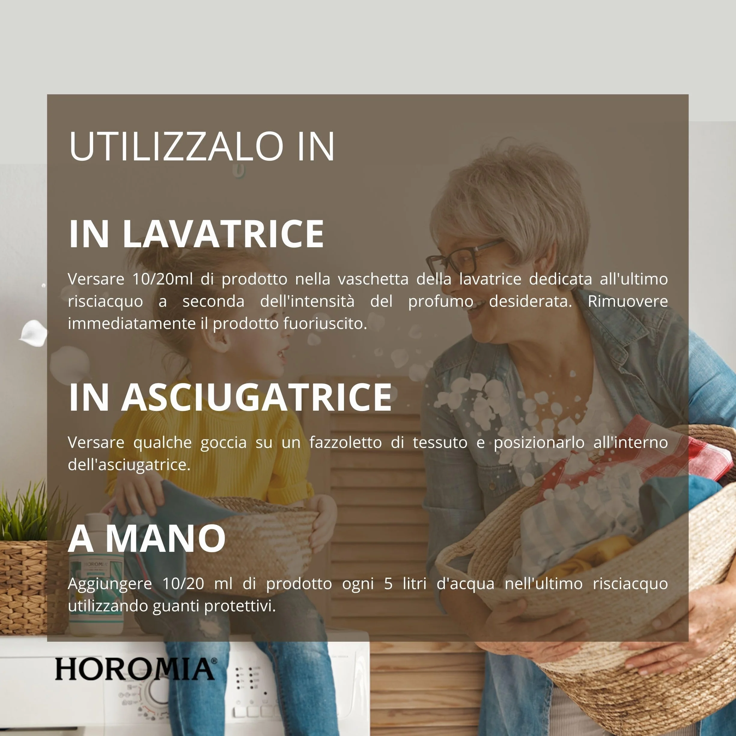 HOROMIA Profumo per Bucato Musica del Sole 500ml - Profuma Bucato per Lavatrice e Asciugatrice