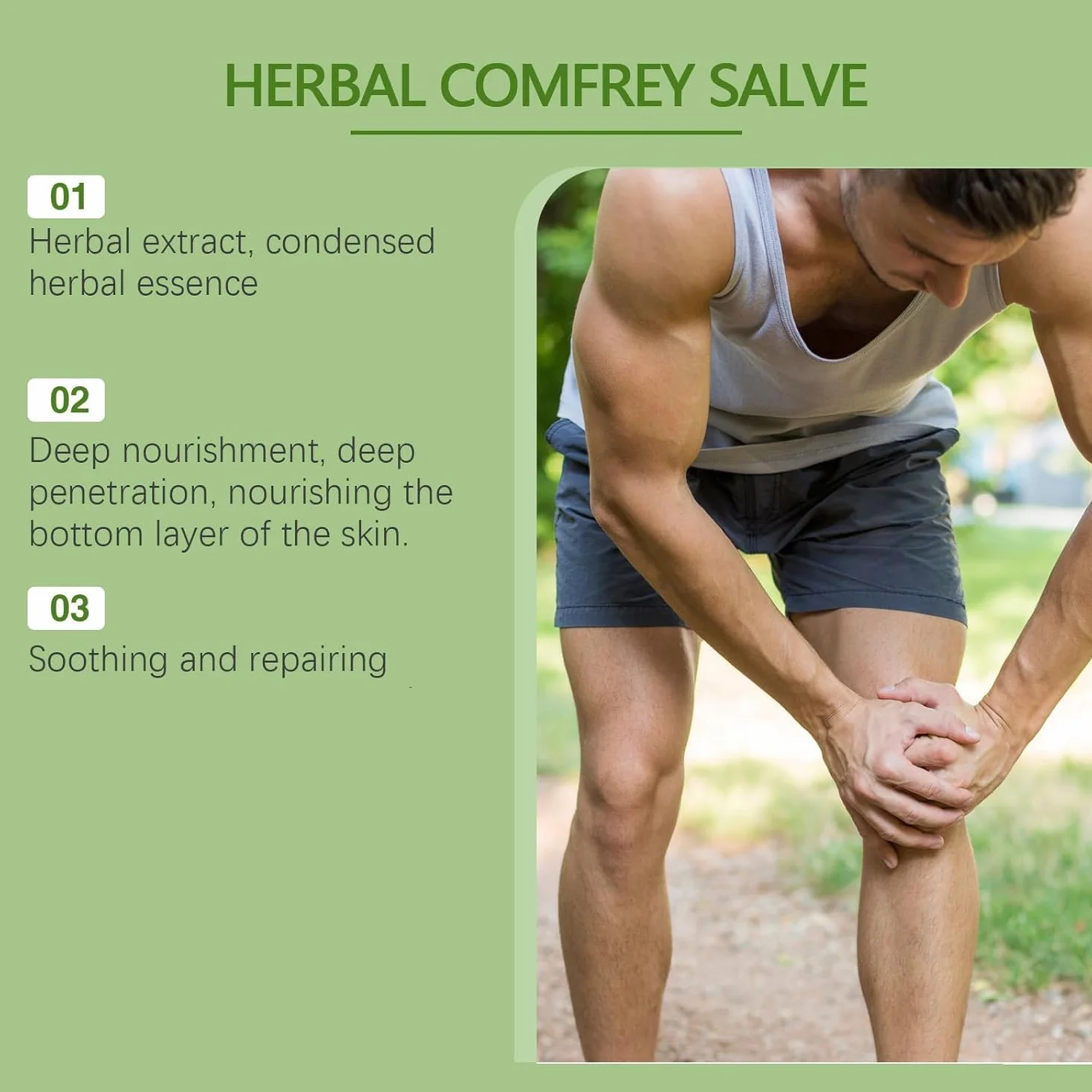 Cholig Organic Herbal Comfrey Salve 4oz, Comfrey Organic Herbal Salve Cream Ointment, Comfrey Salve Herbal Balm, Skin Body Care (2 Pcs)