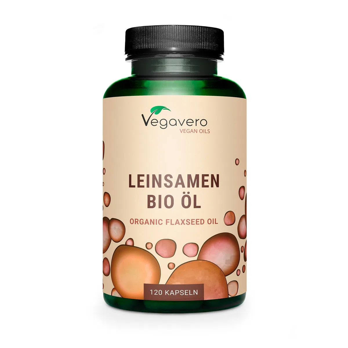 Olio di SEMI di LINO Vegavero® | 100% Biologico, Vegan e Senza Additivi | 1000 mg di Omega 3 6 9 | Miglior rapporto di acidi grassi | 120 capsule