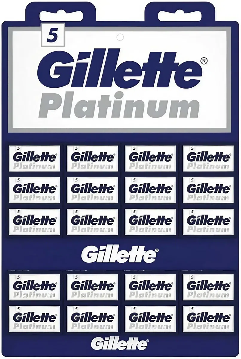 100 Gillette Platinum lamette di sicurezza a doppio filo, 20 X 5