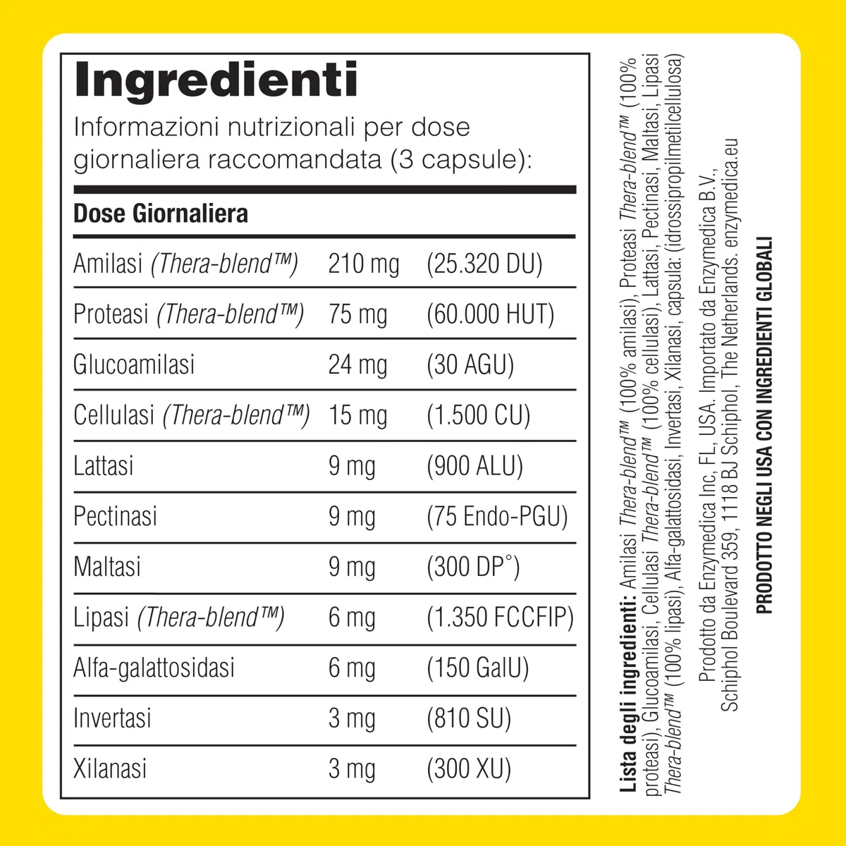 Enzymedica, Digest Basic, Integratore Alimentari con Enzimi Digestivi, Indicato per Irregolarità e Gonfiore Addominale, Gluten Free, Senza Lattosio, 90 Capsule