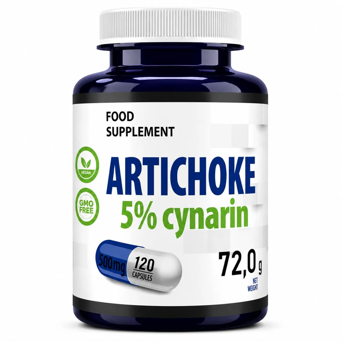 Hepatica Estratto di Carciofo 5.000 mg Equivalente | Estratto 10:1 di Cynara Scolymus da 500 mg | Standardizzato al 5% di Cinarina (25 mg) | 120 Capsule Vegane | GMP & laboratorio indipendente