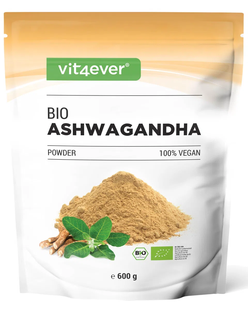 Polvere Di Radice Di Ashwagandha Biologica 600 G - 100% Vera Ashwagandha Indiana (Withania Somnifera) Da Agricoltura Biologica - Vegan