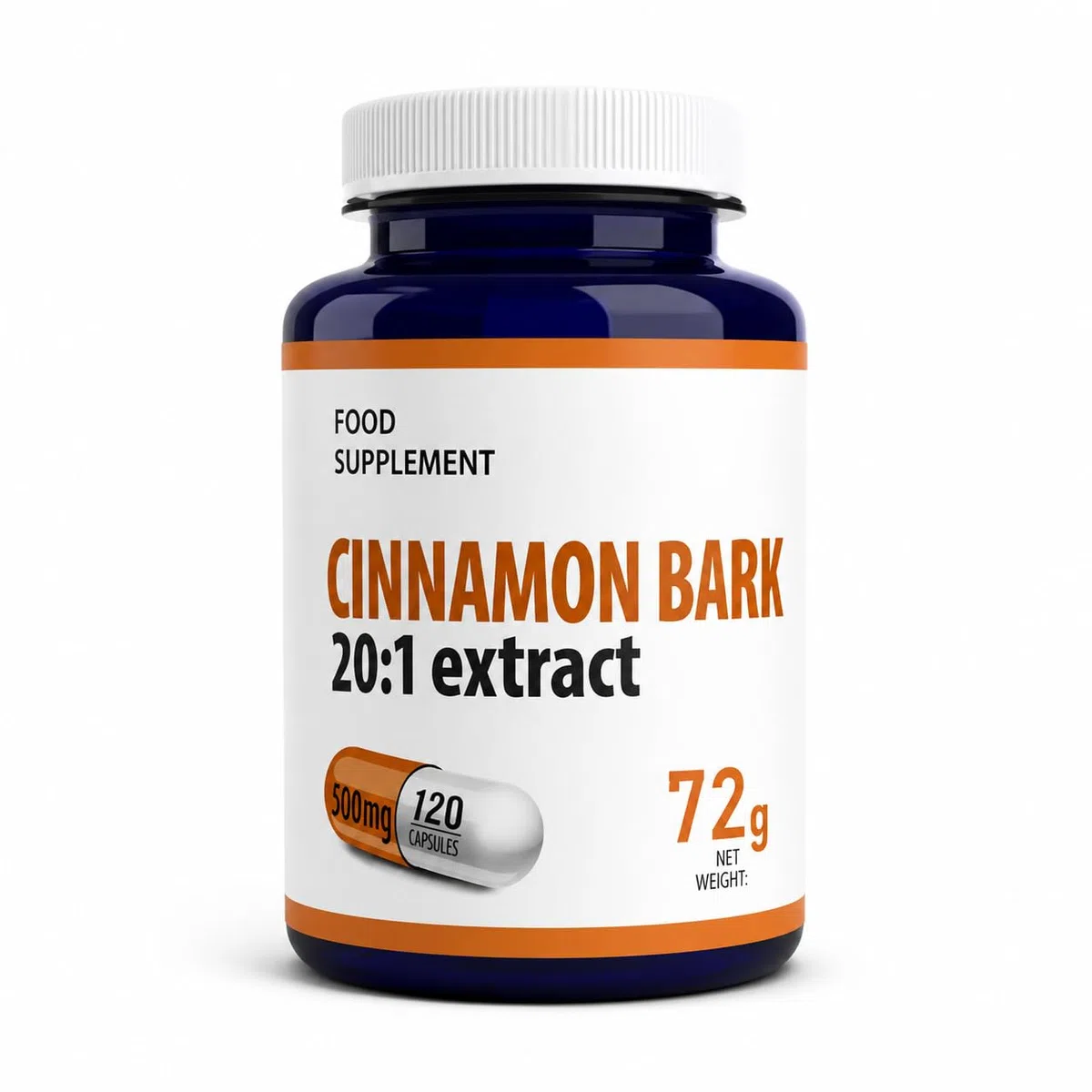 Hepatica Cannella di Ceylon | 10.000 mg equivalente | estratto di corteccia 20:1 500 mg | 120 capsule vegane | Cinnamomum verum | GMP & Testato da Laboratorio Indipendente