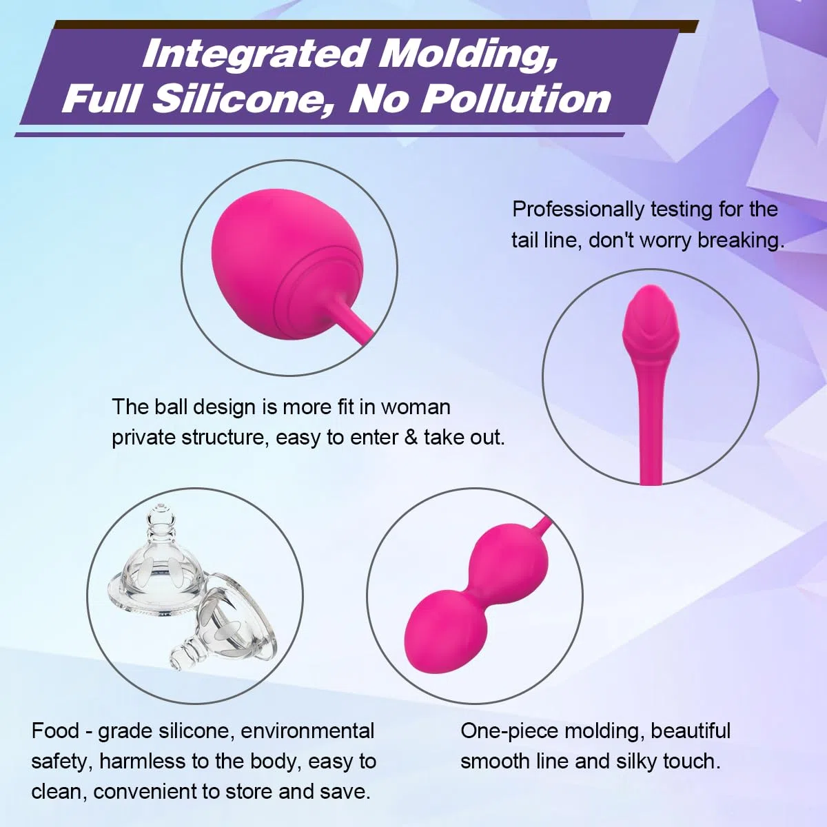 3 Pezzi Kegel Pesi per Esercizi - Medico consigliato per il controllo della vescica e esercizi per il pavimento pelvico Kegel Balls (Rosa)