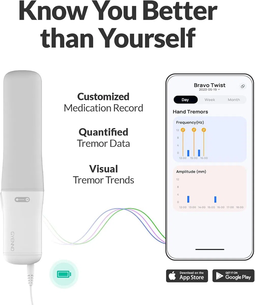 Cucchiaio per Parkinson per tremore alle Mani, Cucchiaio Intelligente Portatile per Parkinson, Cucchiaio e forchetta fissi con autostabilizzazione Intelligente, per disabili e Malati di PA