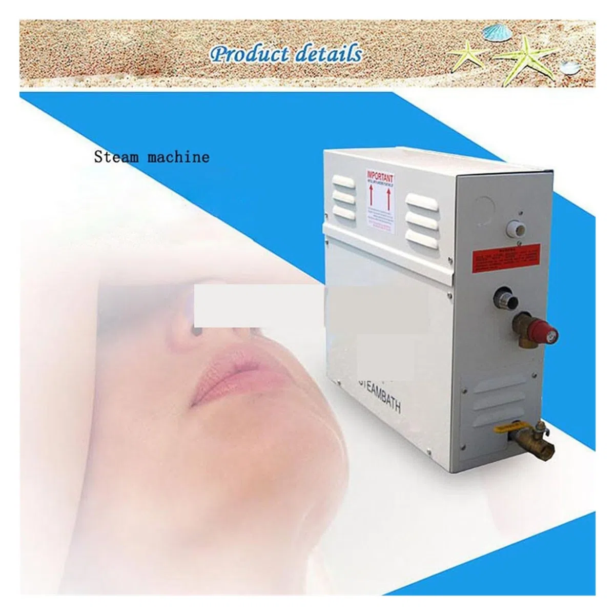 Generatore di Vapore, Macchina per Sauna Domestica, generatore di Vapore Portatile, generatore di Vapore per Bagno Domestico, Macchina per Vapore Umido (4,5 kW)