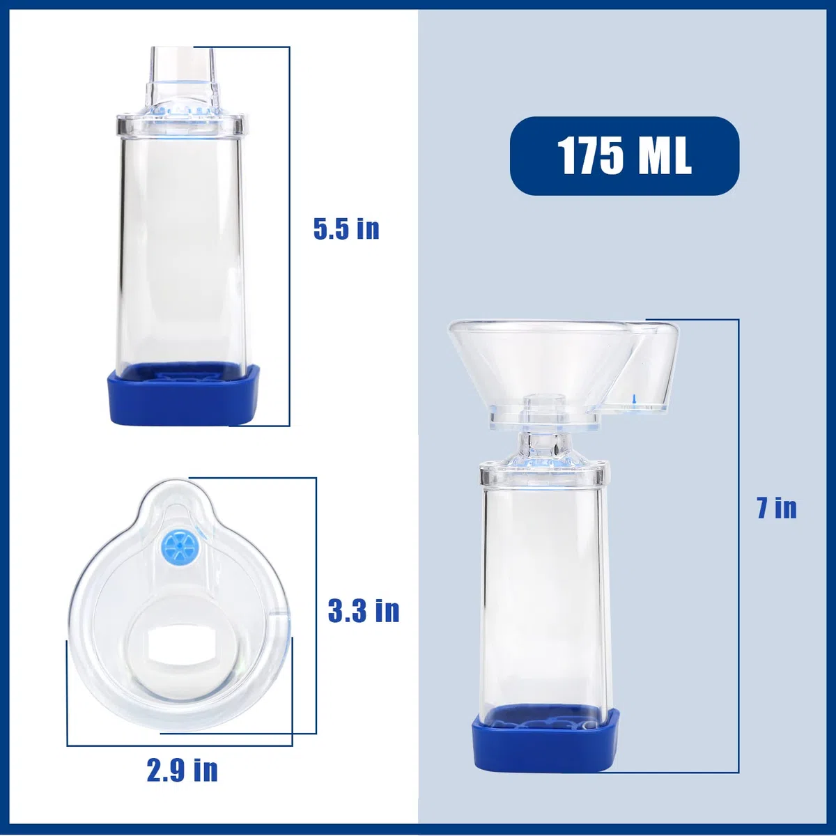 AeroChamber Plus Flow-Vu antistatico Include maschera Aero Spacer con cappuccio per bambino adulto (Child)