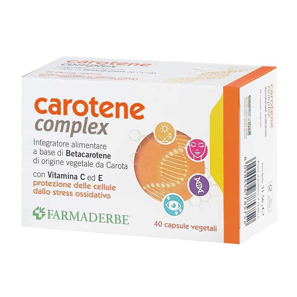 Farmaderbe Carotene Complex Integratore Alimentare, 40 Capsule